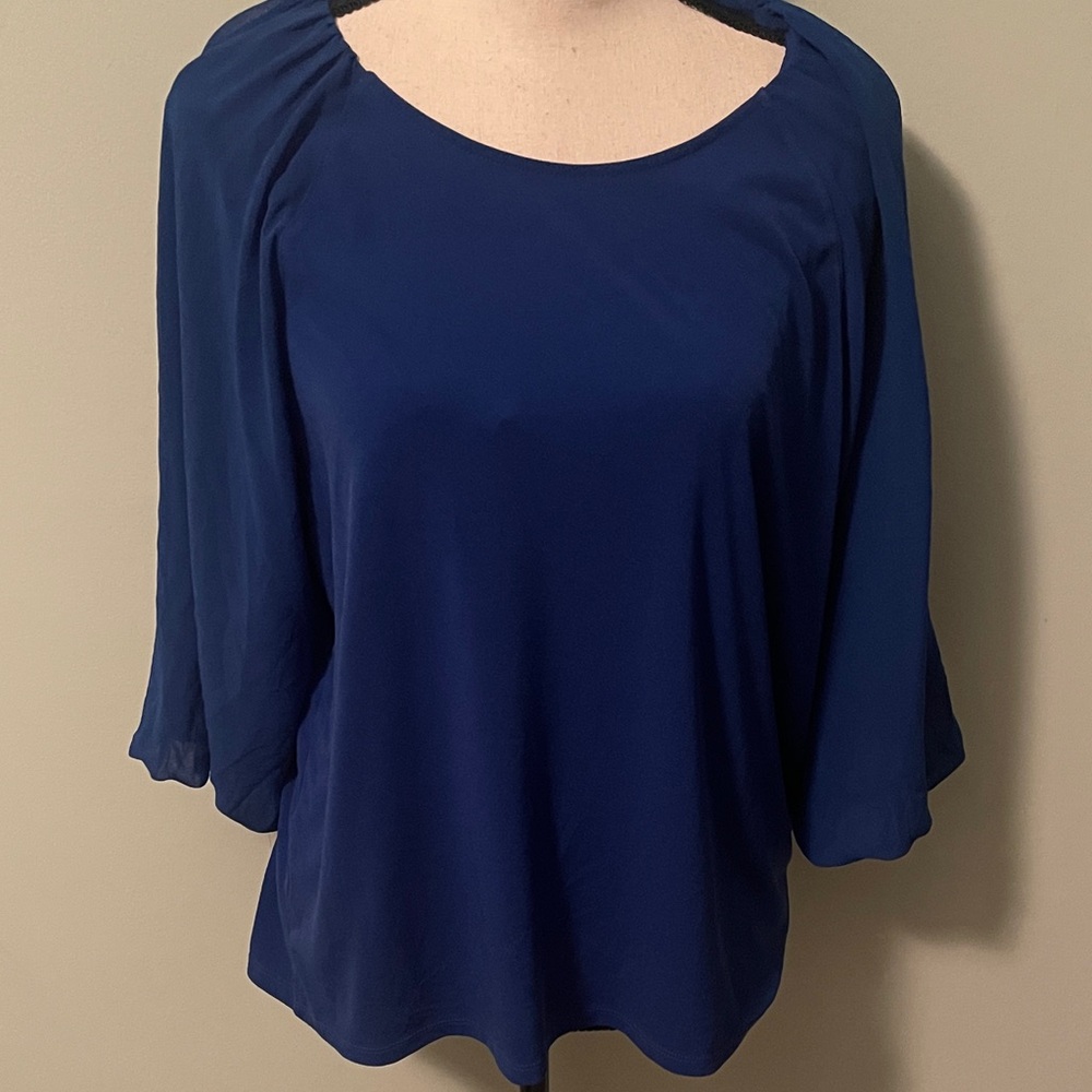 Calvin Klein Royal Blue Blouse Sz L